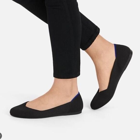 Rothy's The Flat Round Toe Flat Shoes Black 11 - Picture 1 of 11